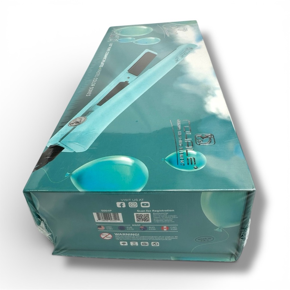 Platinum Genius Heating Element Tiffany Blue 1.25" Flat Iron MSRP $385 - Picture 6 of 7